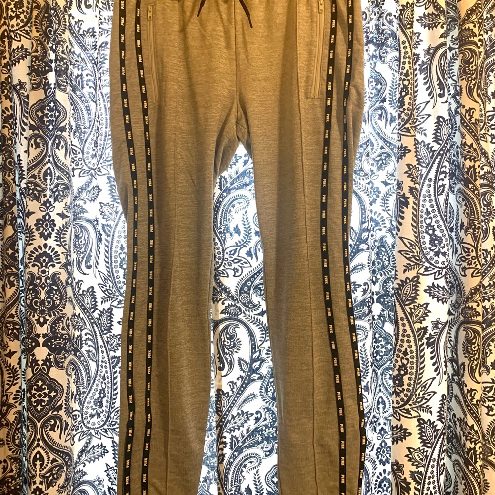 Pink gray jogger sweats